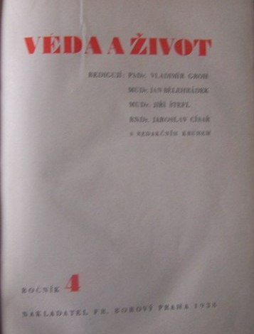 Věda a život svázaný ročník 4 (1938)