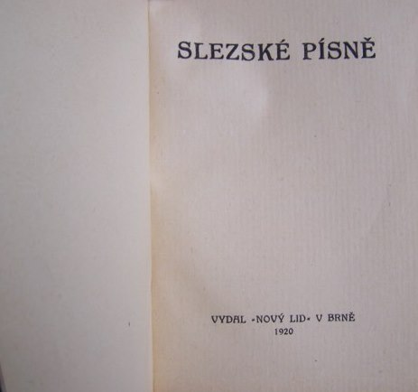 Slezské písně 1920