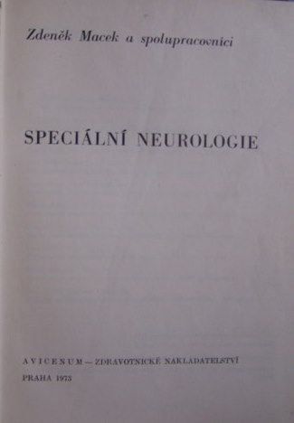 Speciální neurologie 1973