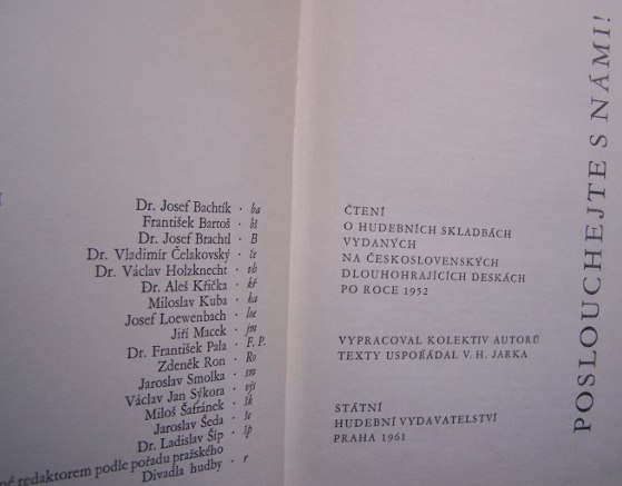 Poslouchejte s námi Čtení o hudebních skladbách vydaných po 1952