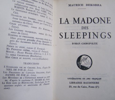La Madone Des Sleepings 1925