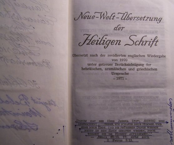 Neue-Welt-Übersetzung der Heiligen Schrift  1971