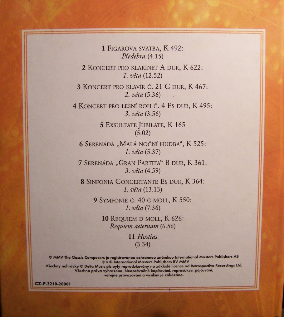 Mozart - Mistrovská hudební díla (CD)