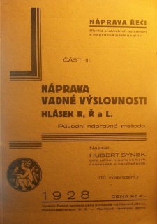 Náprava vadné výslovnosti hlásek R,Ř a L