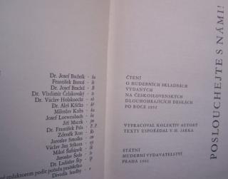Poslouchejte s námi  Čtení o hudebních skladbách vydaných po 1952