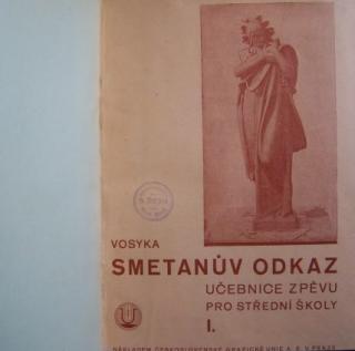 Smetanův odkaz Hudební výchova pro SŠ  1934
